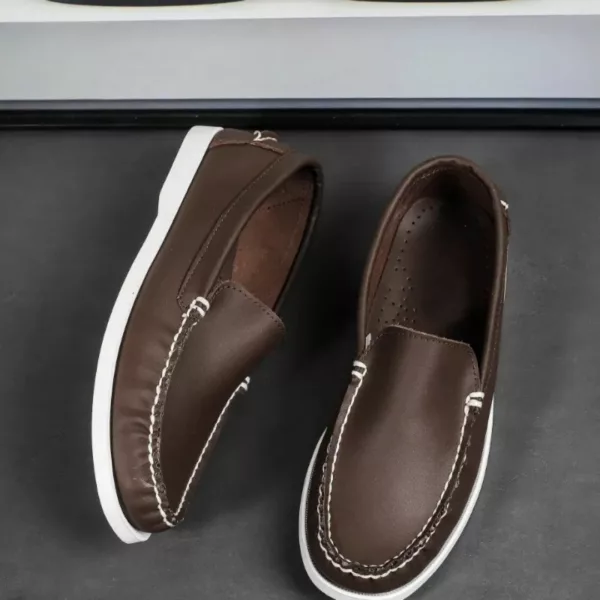 Chaussure bateau homme semelle contrastée casual – Image 4