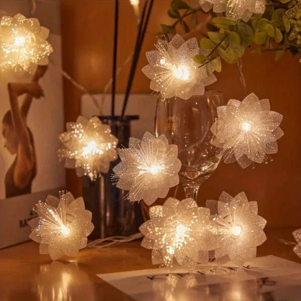 Guirlande fleur LED fibre optique – Image 5