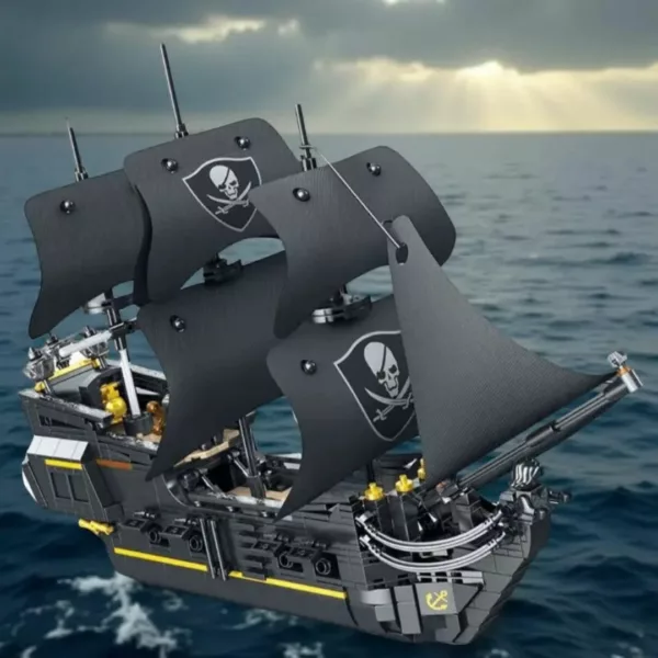Lego bateau pirate voiles noires réaliste – Image 5