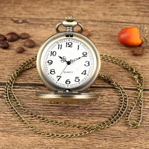 Montre à gousset papillon et cage vintage – Élégance rétro pour un style unique et raffiné – Image 5