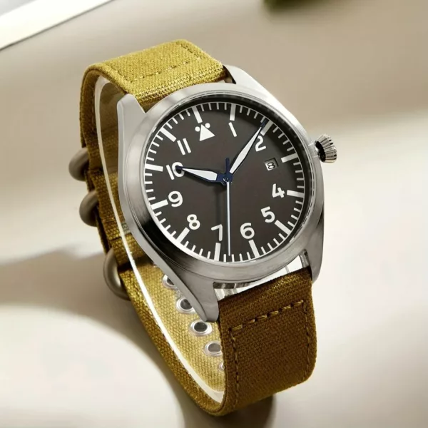 Montre militaire américaine mécanique robuste – Style tactique vintage, étanche et ultra résistante pour aventuriers – Image 5