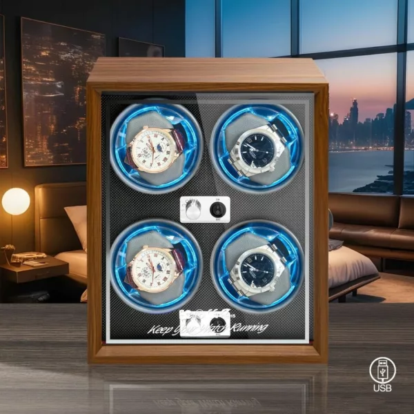 Remontoir automatique 4 montres bois – Image 9