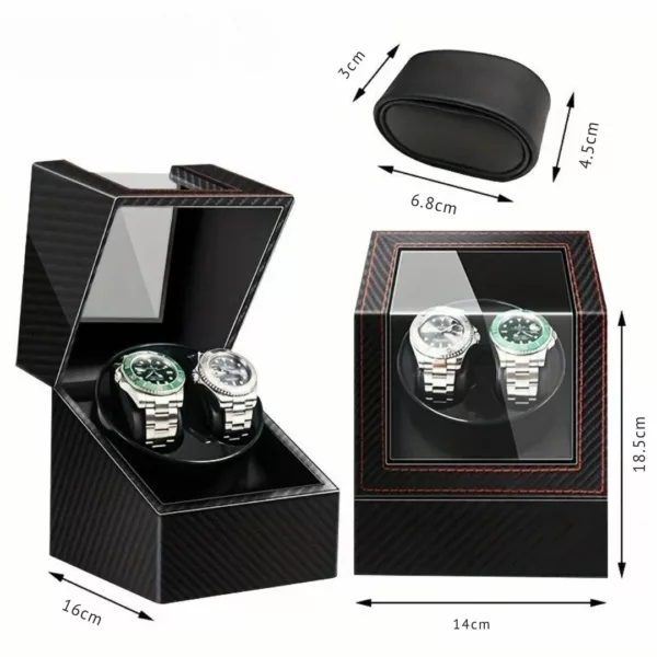 Remontoir montre double USB silencieux – Préserve vos montres automatiques sans bruit – Design élégant et compact – Image 5