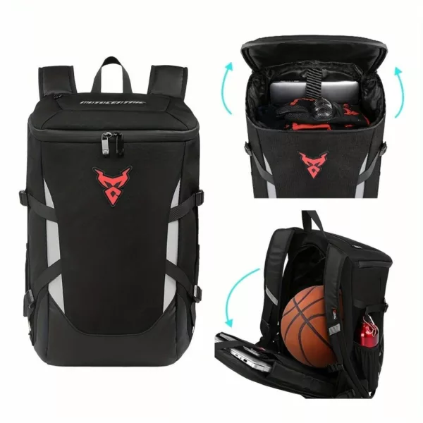 Sac à dos moto réfléchissant compact – Image 9