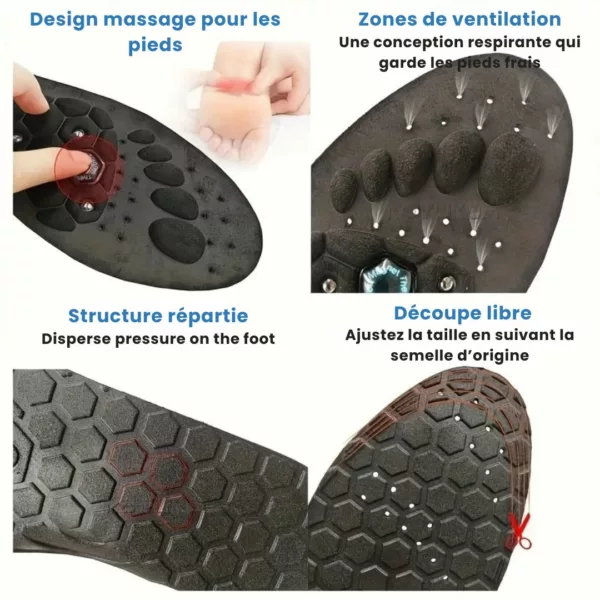 Semelles japonaises massage magnétique réflexologie – Image 2