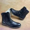 Bottes moto homme montantes zippées