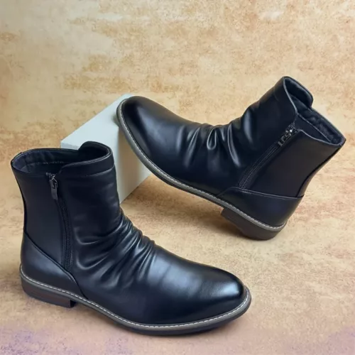 Bottes moto homme montantes zippées