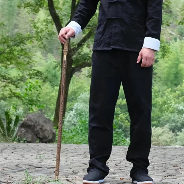 Canne bois artisanal style gentleman – Élégance vintage et confort de marche pour homme distingué – Image 7