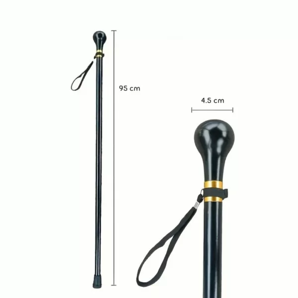 Canne boule élégante avec dragonne – maintien sûr et style raffiné pour marche confortable au quotidien – Image 9