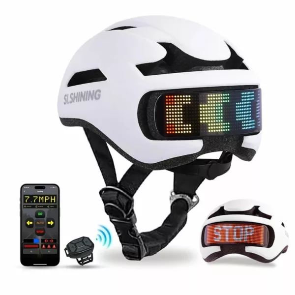 Casque vélo LED écran connecté – Image 8