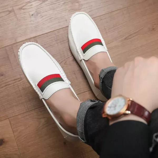 Chaussure bateau homme bande tissée élégante – Image 6