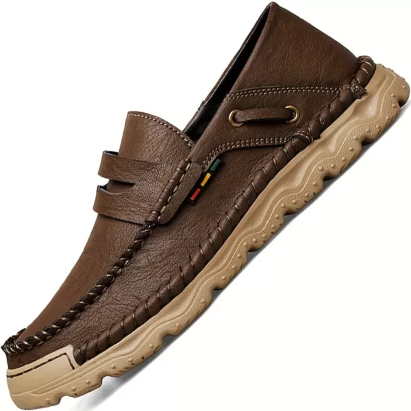 Chaussure bateau homme cuir casual souple – Image 5