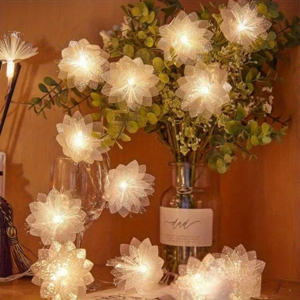 Guirlande fleur LED fibre optique – Image 4