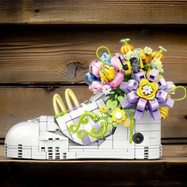 Lego orchidée sneakers design floral original – Cadeau déco unique et créatif pour fleurir votre intérieur – Image 3