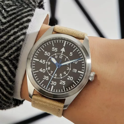 Montre militaire américaine mécanique acier