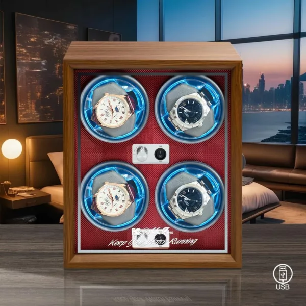 Remontoir automatique 4 montres bois – Image 10
