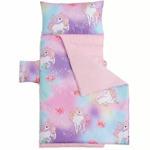 Sac de couchage enfant pliable crèche – Confort douillet, facile à transporter pour la sieste à l'école ou en voyage