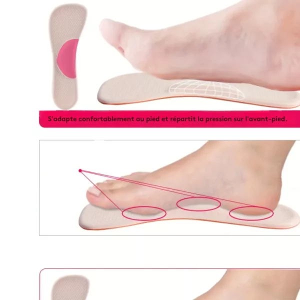 Semelle antidérapante douce pour talons hauts – Confort durable et stabilité toute la journée sans glisser – Image 5