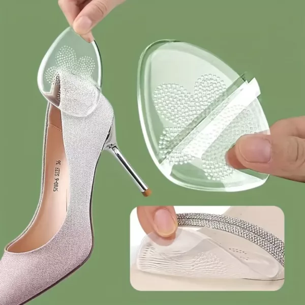 Semelle demi gel fleur antidérapante – Confort optimal en talons, anti-glisse et soulagement immédiat – Image 5