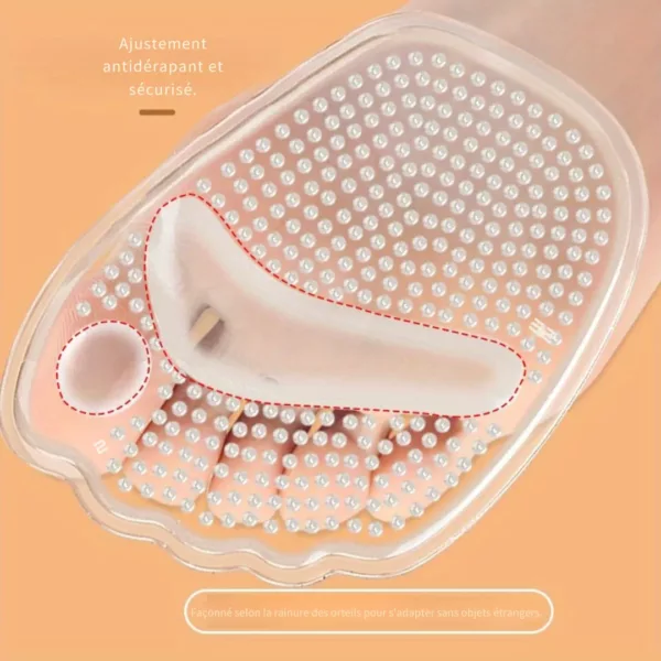 Semelle demi gel orteils massage confort – Soulage la douleur plantaire au quotidien – Gel amortissant pour pieds fatigués – Image 5