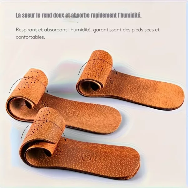 Semelle en cuir véritable fine et respirante – Image 4