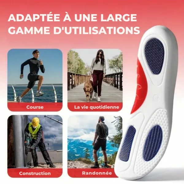 Semelle sport gel amortissante polyvalente – Image 7