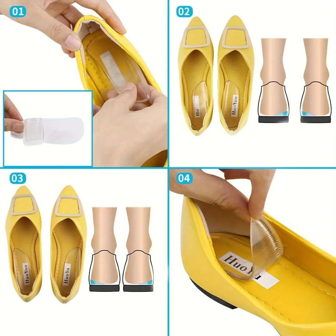 Talonnettes gel souples repositionnables invisibles – Confort immédiat, anti-douleur talon, discrètes dans toutes les chaussures – Image 5