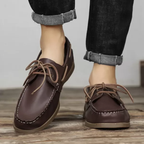 Chaussure bateau homme lacets traditionnels – Image 5