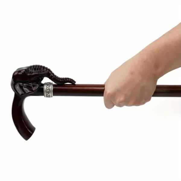 Canne éléphant sculpté style cosplay – Accessoire original et élégant pour costumes, déguisements ou collection artisanale – Image 10