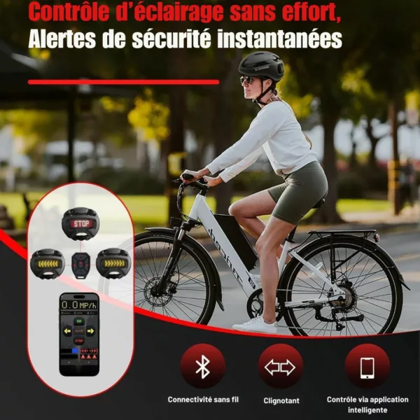 Casque vélo LED écran connecté – Image 2