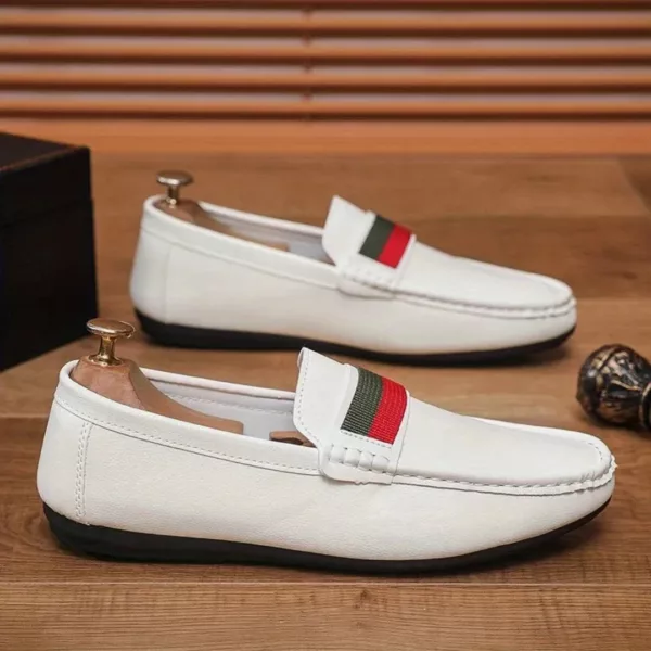 Chaussure bateau homme bande tissée élégante – Image 5