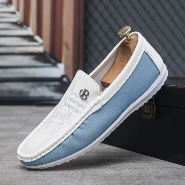 Chaussure bateau homme bicolore style yacht – Image 6