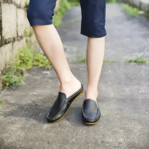 Chaussure bateau homme dos ouvert été