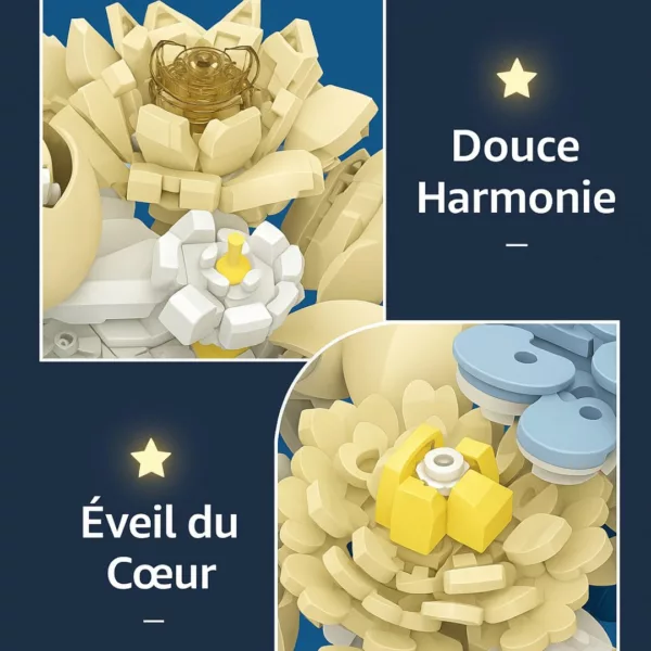 Lego orchidée murale forme croissant florale – Image 5