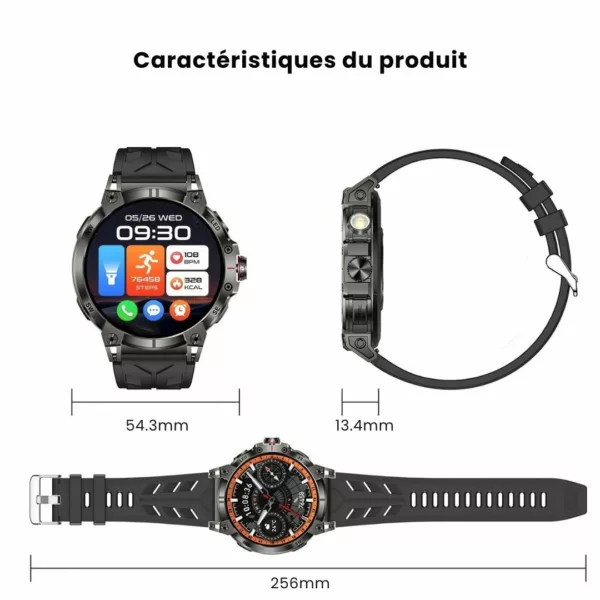 Montre militaire connectée gps robuste – Image 3