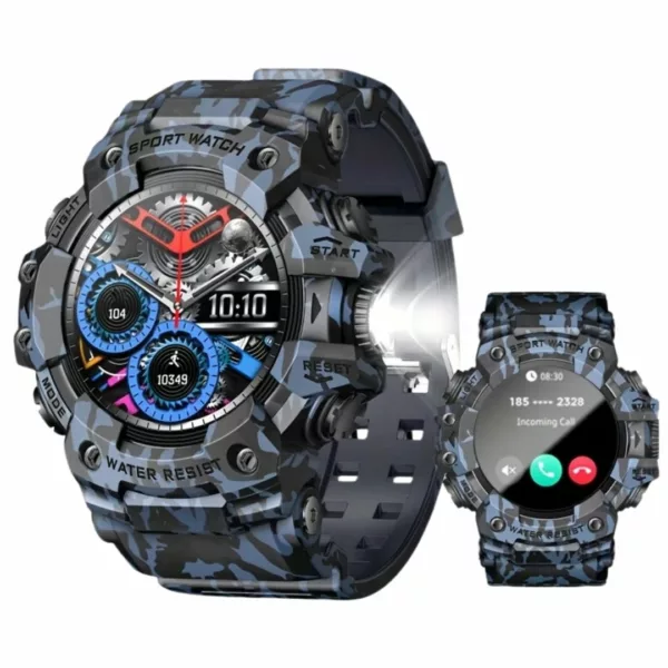 Montre militaire connectée sport USB – Étanche, cardio, GPS intégré – Idéale entraînement intensif et outdoor
