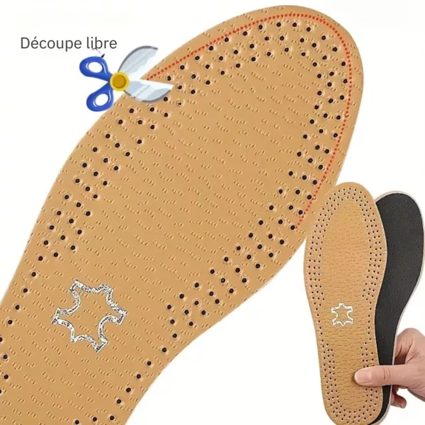 Semelle en cuir respirant pour chaussures – Image 6