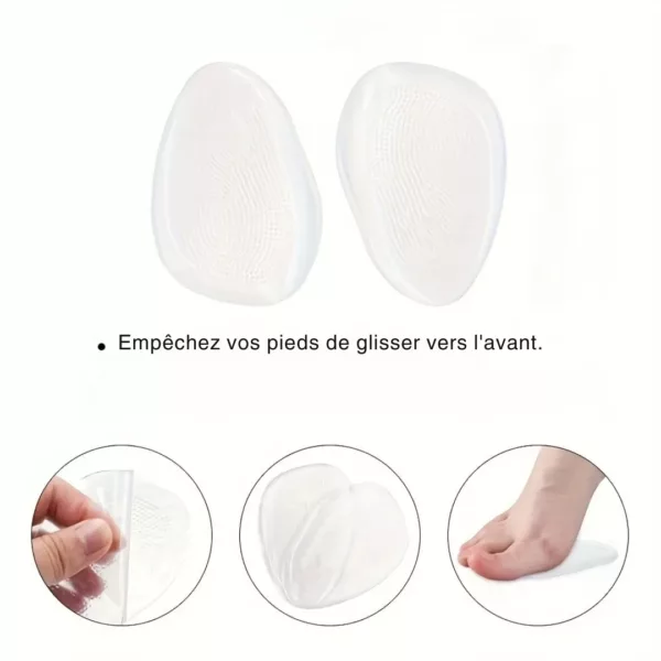 Semelle demi gel invisible avant-pied chaussures – Image 6