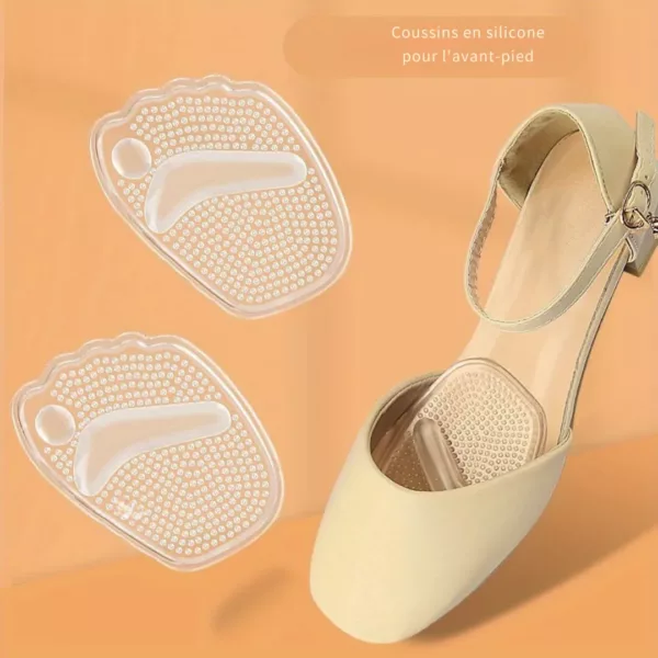 Semelle demi gel orteils massage confort – Soulage la douleur plantaire au quotidien – Gel amortissant pour pieds fatigués – Image 6