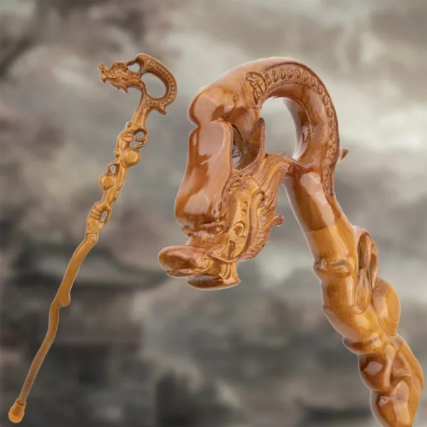 Bâton dragon articulé cosplay – Accessoire réaliste et articulé pour costume fantasy et jeux de rôle immersifs – Image 2