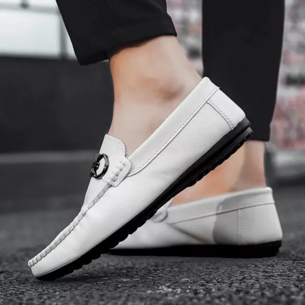 Chaussure bateau homme boucle décorative chic – Image 4