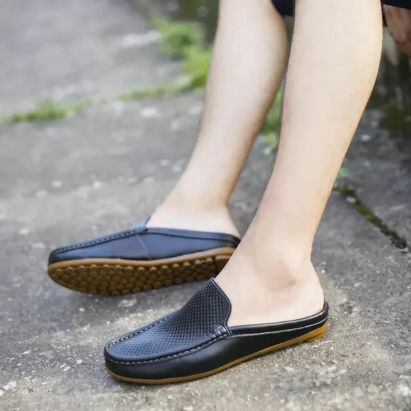 Chaussure bateau homme dos ouvert été – Image 3