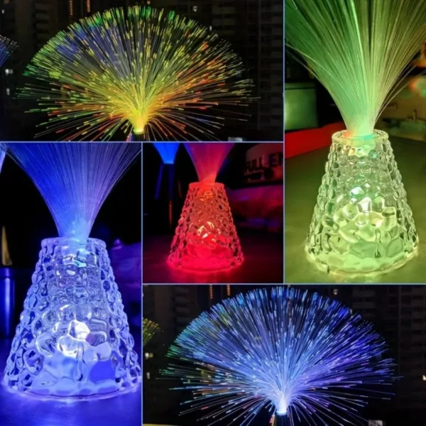 Lampe décorative fibre optique ondulée – Image 5