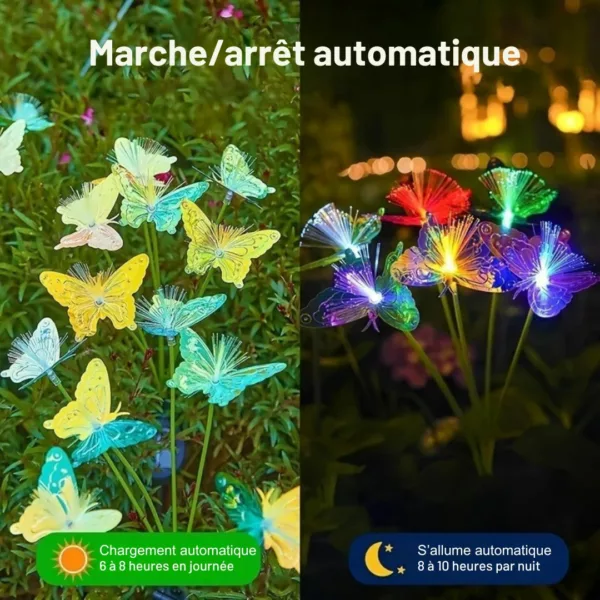 Lampe papillon solaire fibre optique – Image 5