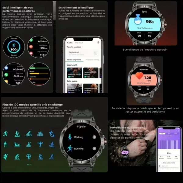 Montre militaire connectée gps robuste – Image 8