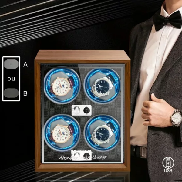 Remontoir automatique 4 montres bois – Image 12