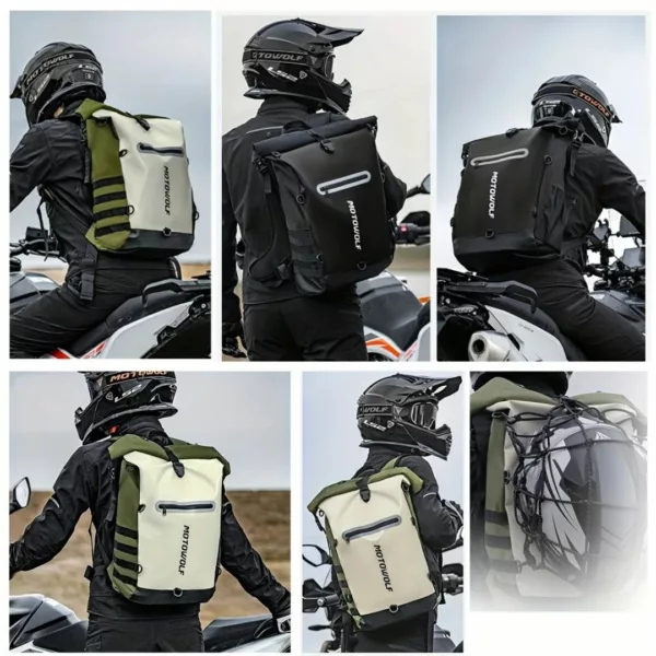 Sac à dos moto étanche rouleau – Image 3
