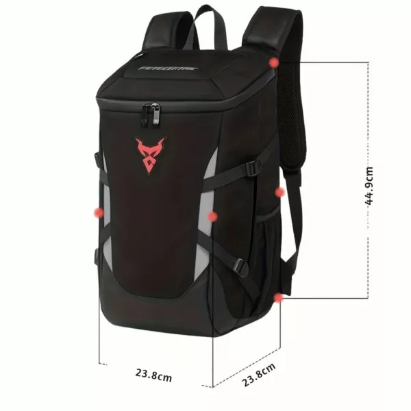 Sac à dos moto réfléchissant compact – Image 5