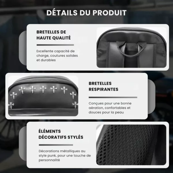 Sac à dos moto style gothique – Image 10