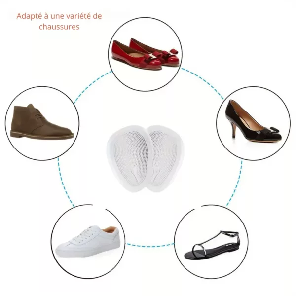 Semelle demi gel invisible avant-pied chaussures – Image 7